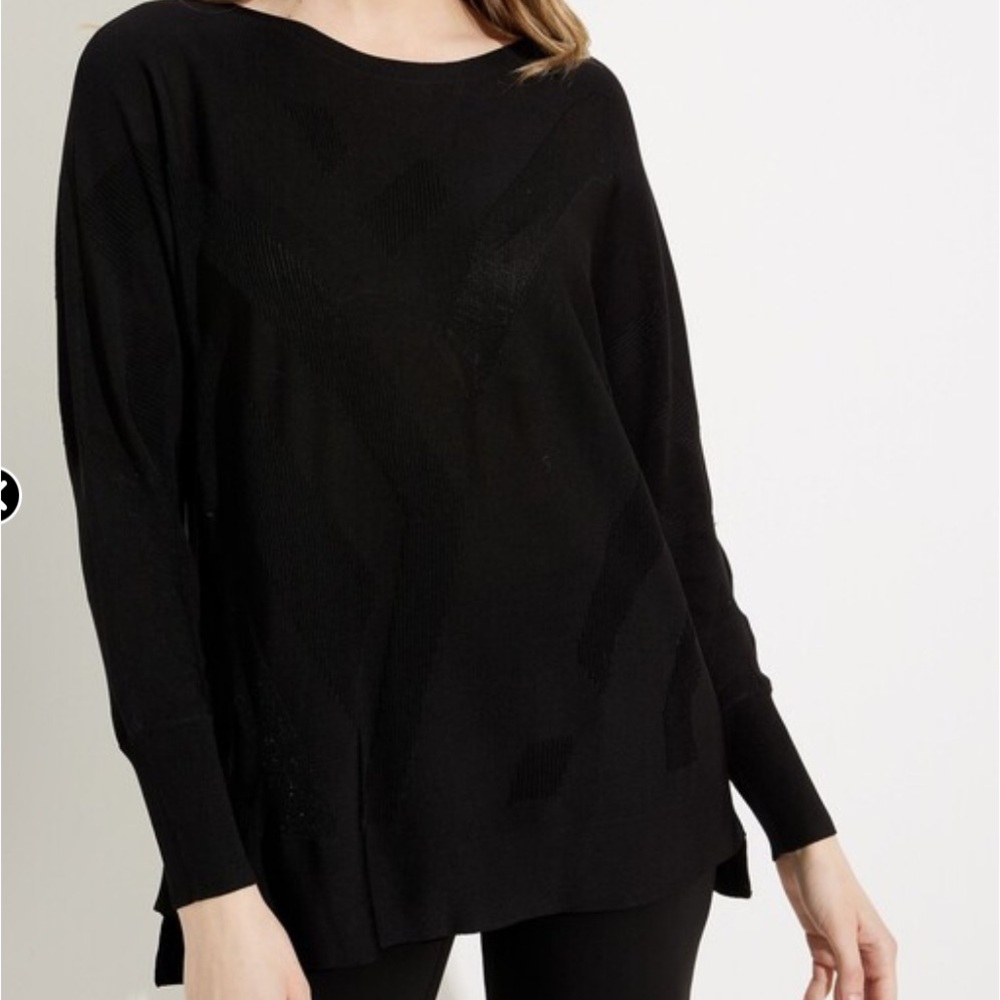 Joseph Ribkoff black knit top